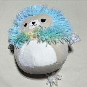 Squishmallows Plush Seal with Blue Rainbow Mane – 8”